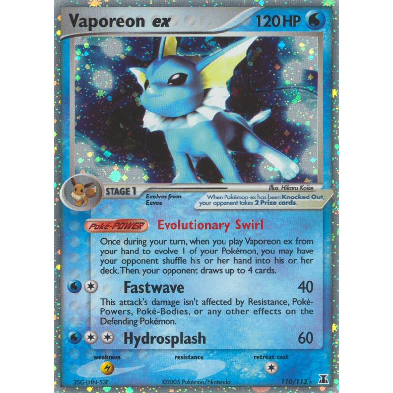 Vaporeon ex (110/113) [EX: Delta Species]