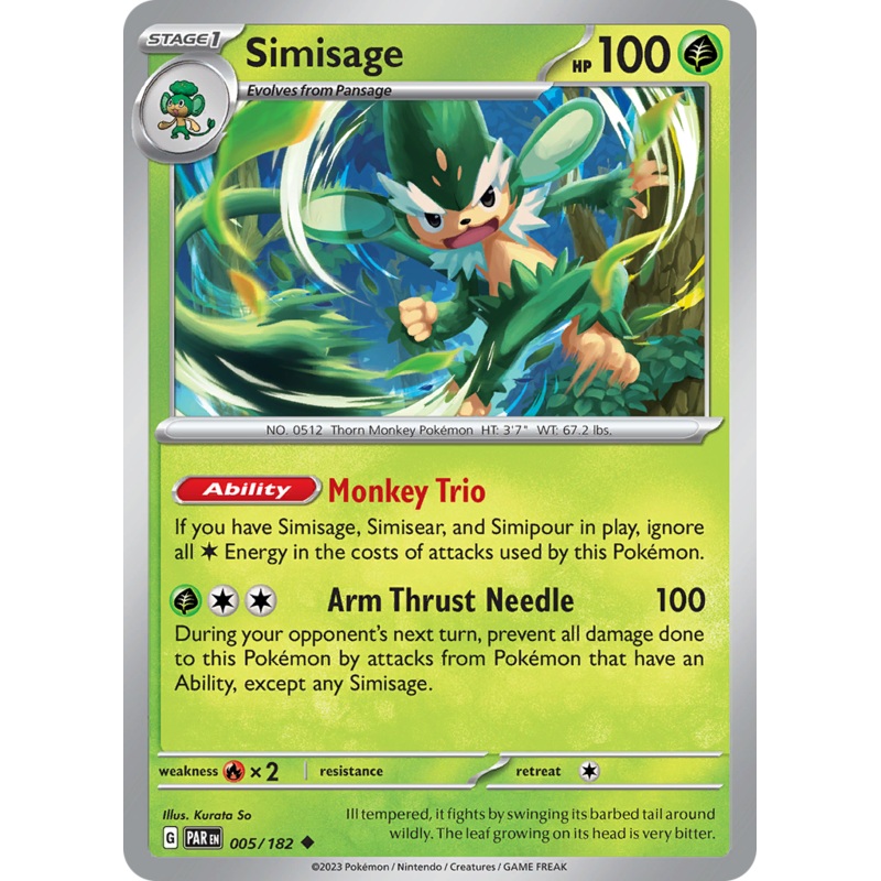 Simisage (005/182) [Scarlet & Violet: Paradox Rift]