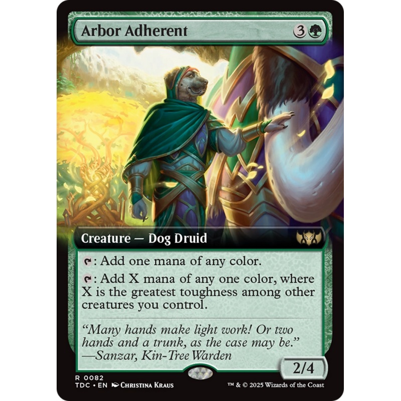 Arbor Adherent (Extended Art) [Tarkir: Dragonstorm Commander]