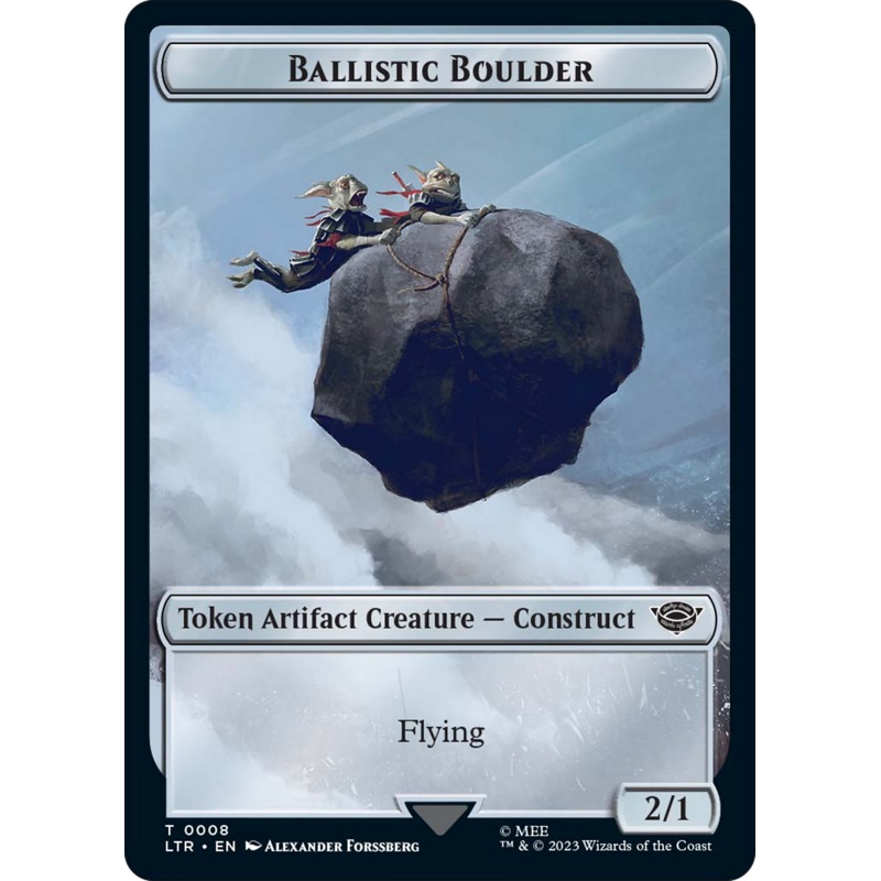 Ballistic Boulder // Food Token (09) Double-Sided Token [The Lord of the Rings: Tales of Middle-Earth Tokens]