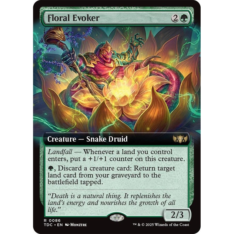 Floral Evoker (Extended Art) [Tarkir: Dragonstorm Commander]