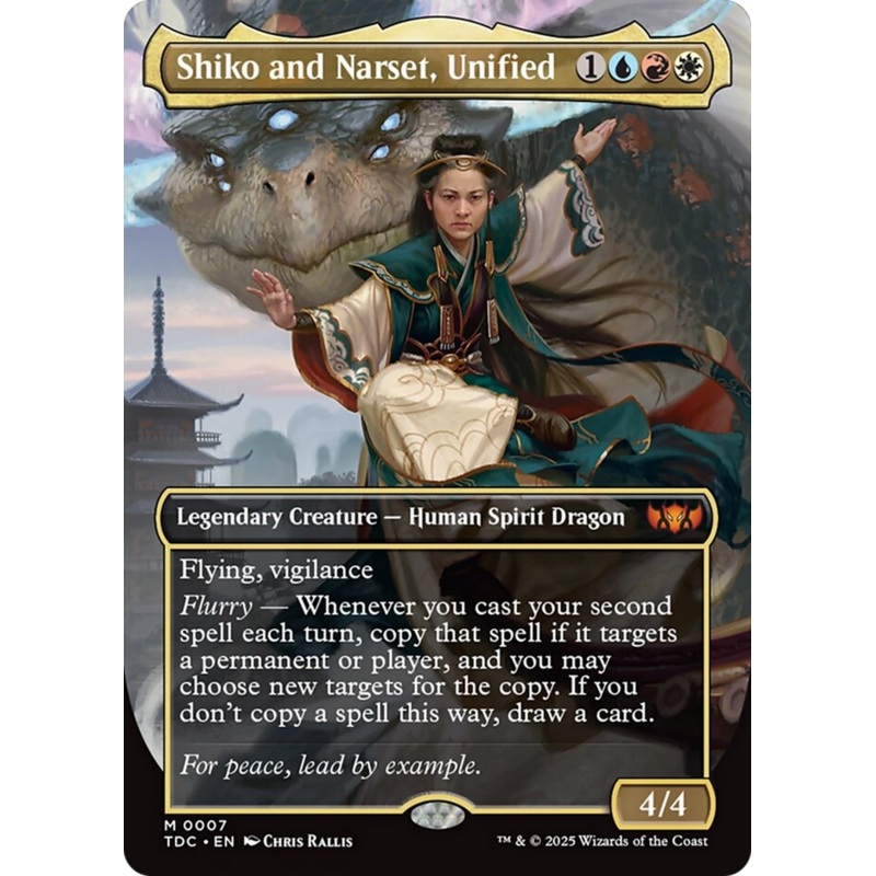 Shiko and Narset, Unified (Borderless) [Tarkir: Dragonstorm Commander]