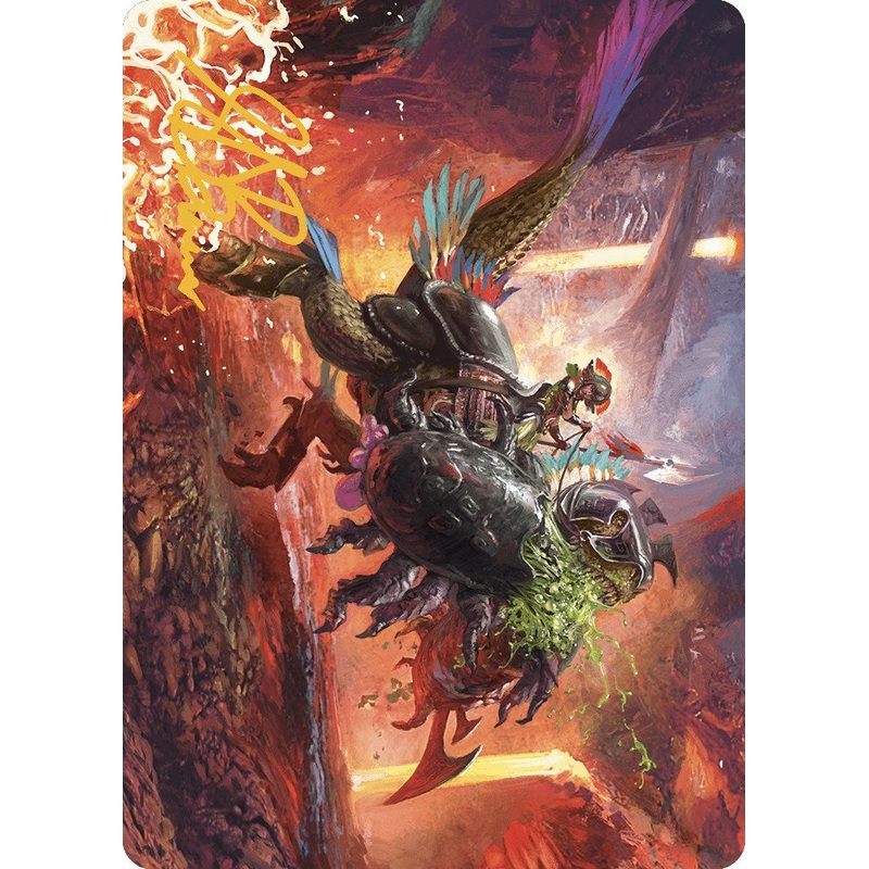 Triumphant Chomp Art Card (Gold-Stamped Signature) [The Lost Caverns of Ixalan Art Series]