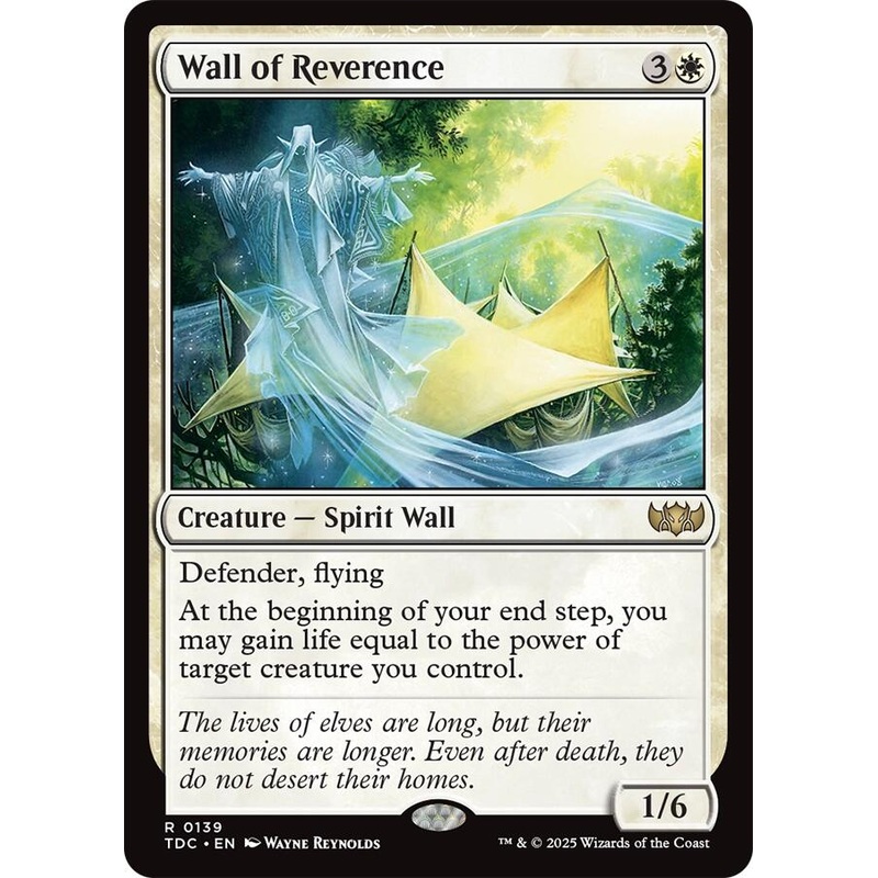 Wall of Reverence [Tarkir: Dragonstorm Commander]