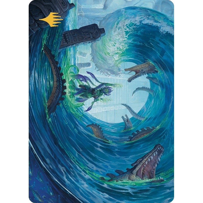Wave Goodbye Art Card (Gold-Stamped Planeswalker Symbol) [The Lost Caverns of Ixalan Art Series]