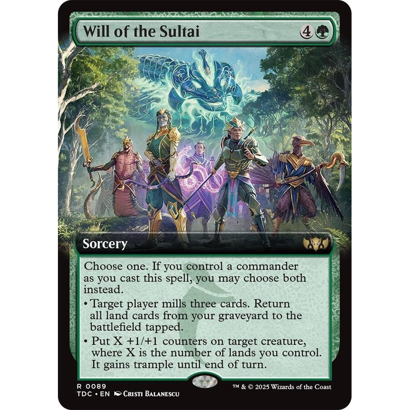 Will of the Sultai (Extended Art) [Tarkir: Dragonstorm Commander]