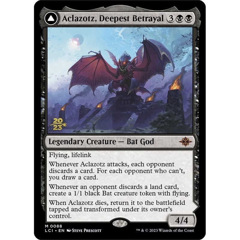 Aclazotz, Deepest Betrayal // Temple of the Dead [The Lost Caverns of Ixalan Prerelease Cards]
