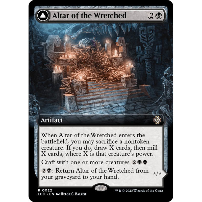 Altar of the Wretched // Wretched Bonemass (Extended Art) [The Lost Caverns of Ixalan Commander]