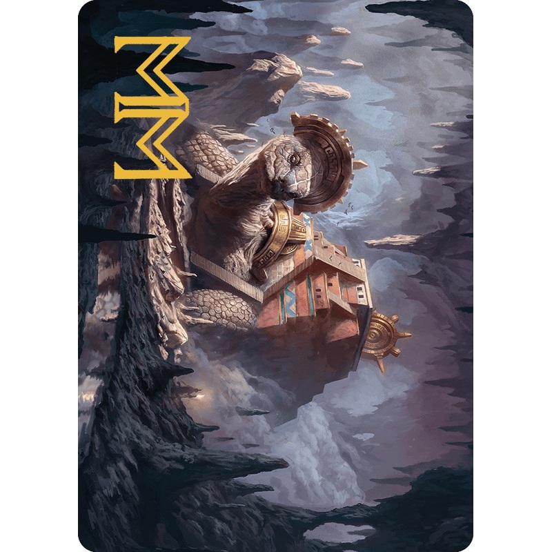 Bedrock Tortoise Art Card (Gold-Stamped Signature) [The Lost Caverns of Ixalan Art Series]