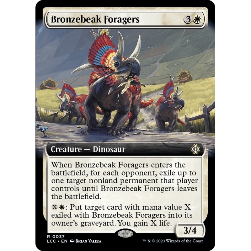 Bronzebeak Foragers (Extended Art) [The Lost Caverns of Ixalan Commander]