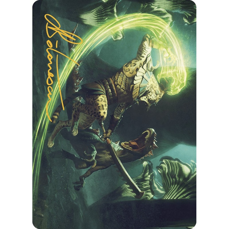 Contest of Claws Art Card (Gold-Stamped Signature) [The Lost Caverns of Ixalan Art Series]