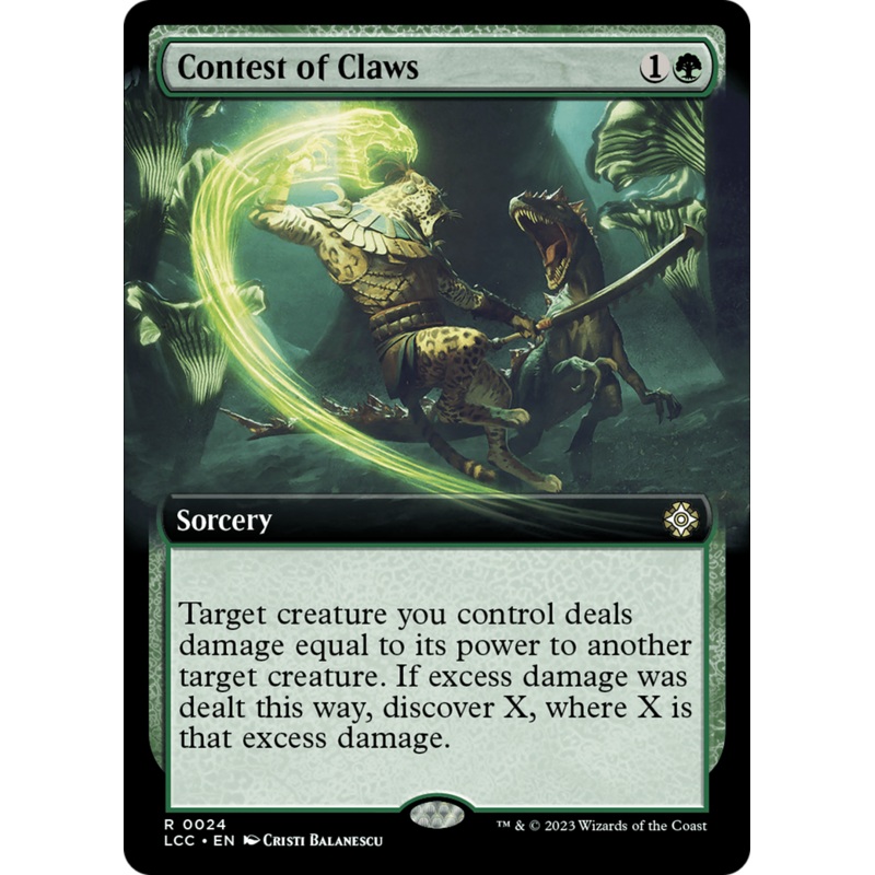 Contest of Claws (Extended Art) [The Lost Caverns of Ixalan Commander]