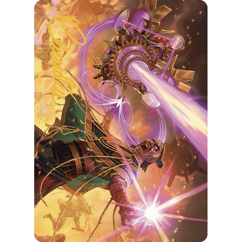 Cosmium Blast Art Card (Gold-Stamped Signature) [The Lost Caverns of Ixalan Art Series]