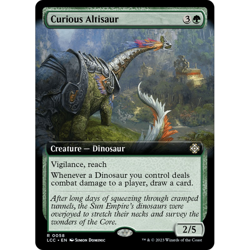 Curious Altisaur (Extended Art) [The Lost Caverns of Ixalan Commander]