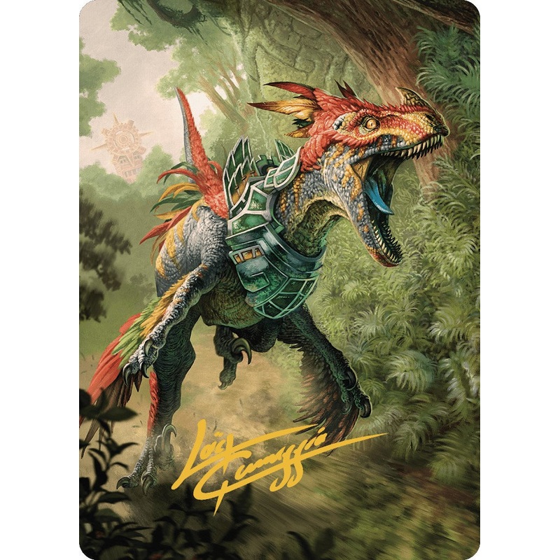 Dinosaur Token Art Card (Gold-Stamped Signature) [The Lost Caverns of Ixalan Art Series]