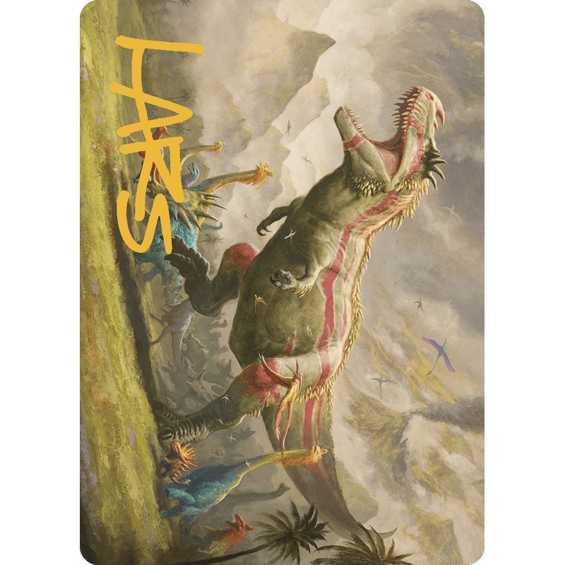 Ghalta, Stampede Tyrant Art Card (Gold-Stamped Signature) [The Lost Caverns of Ixalan Art Series]