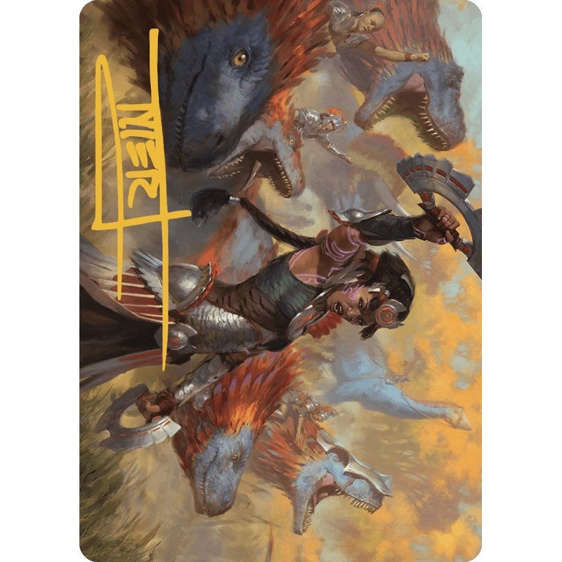 Huatli, Poet of Unity Art Card (Gold-Stamped Signature) [The Lost Caverns of Ixalan Art Series]
