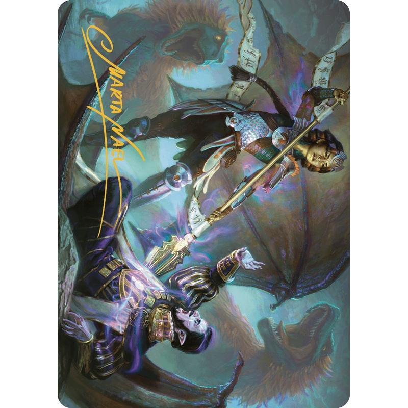 Huatli's Final Strike Art Card (Gold-Stamped Signature) [The Lost Caverns of Ixalan Art Series]