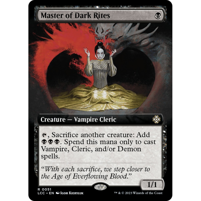 Master of Dark Rites (Extended Art) [The Lost Caverns of Ixalan Commander]