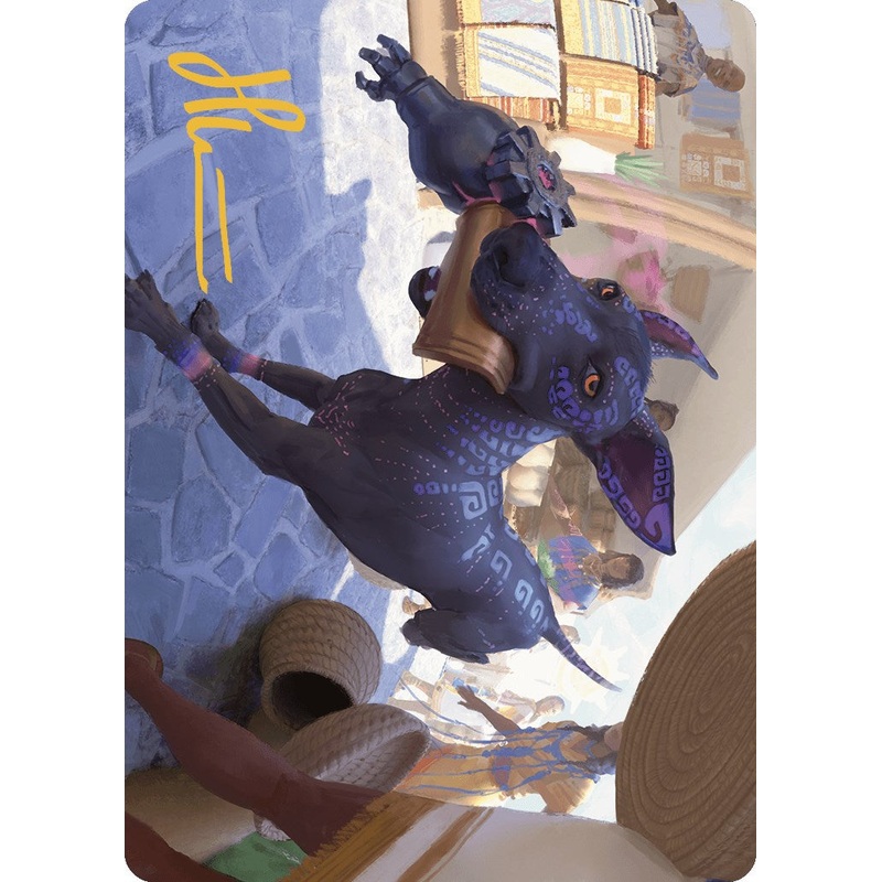 Mischievous Pup Art Card (Gold-Stamped Signature) [The Lost Caverns of Ixalan Art Series]