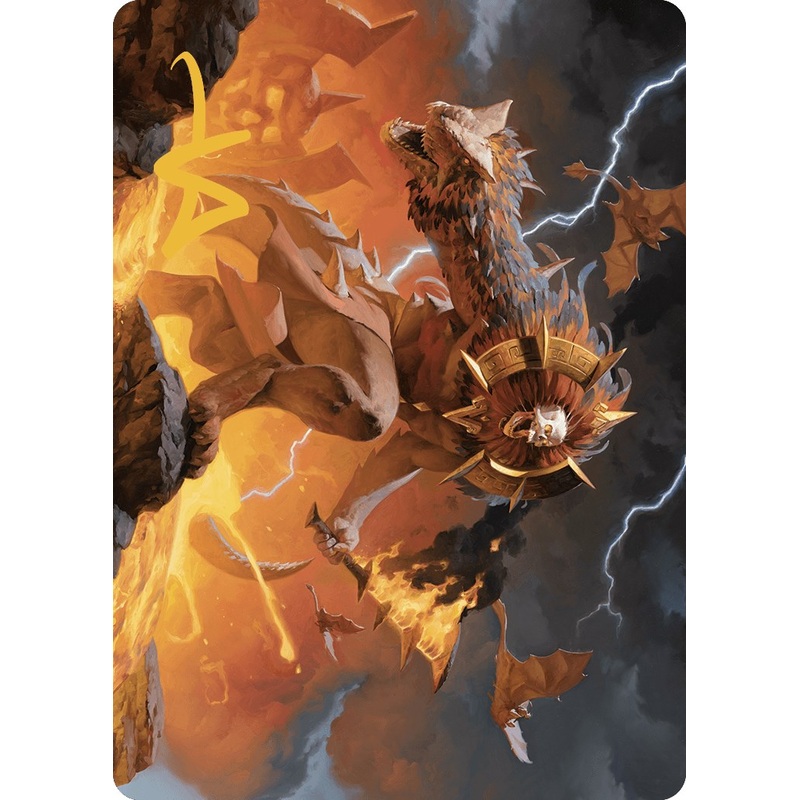 Ojer Axonil, Deepest Might Art Card (Gold-Stamped Signature) [The Lost Caverns of Ixalan Art Series]