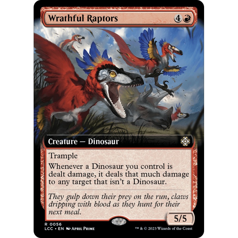 Wrathful Raptors (Extended Art) [The Lost Caverns of Ixalan Commander]