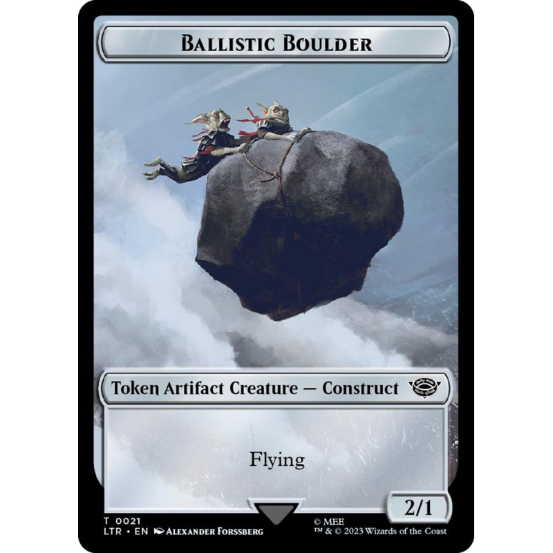Ballistic Boulder // Food (0023) Double-Sided Token (Surge Foil) [The Lord of the Rings: Tales of Middle-Earth Tokens]