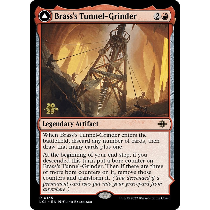 Brass's Tunnel-Grinder // Tecutlan, the Searing Rift [The Lost Caverns of Ixalan Prerelease Cards]
