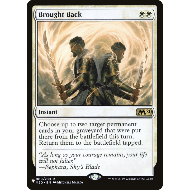 Brought Back [The List]