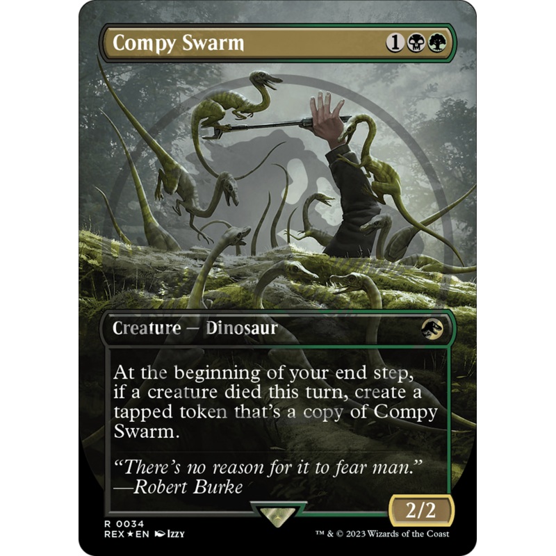 Compy Swarm (Emblem) (Borderless) [Jurassic World Collection Tokens]