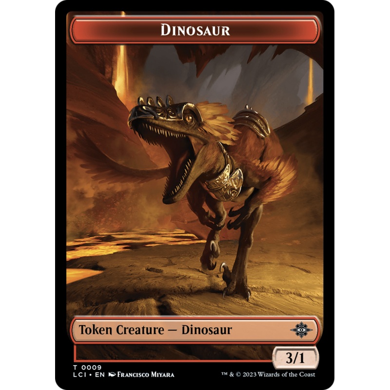 Dinosaur Token (0009) [The Lost Caverns of Ixalan Tokens]