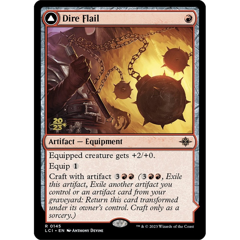 Dire Flail // Dire Blunderbuss [The Lost Caverns of Ixalan Prerelease Cards]