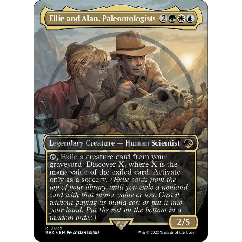 Ellie and Alan, Paleontologists (Emblem) (Borderless) [Jurassic World Collection Tokens]