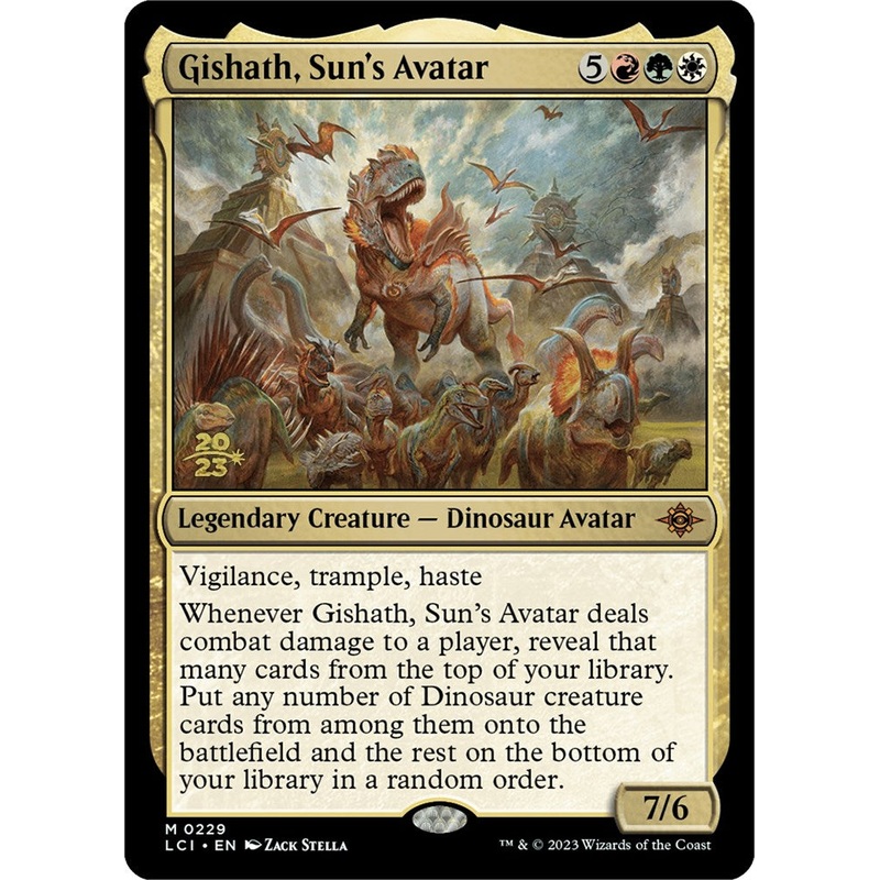 Gishath, Sun's Avatar (LCI) [The Lost Caverns of Ixalan Prerelease Cards]