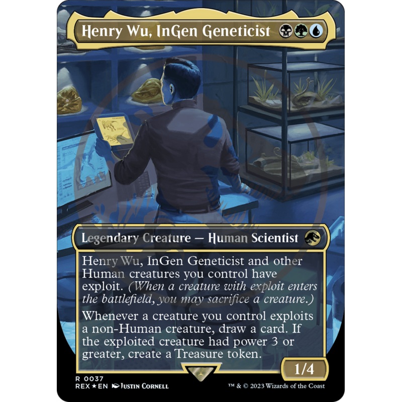 Henry Wu, InGen Geneticist (Emblem) (Borderless) [Jurassic World Collection Tokens]
