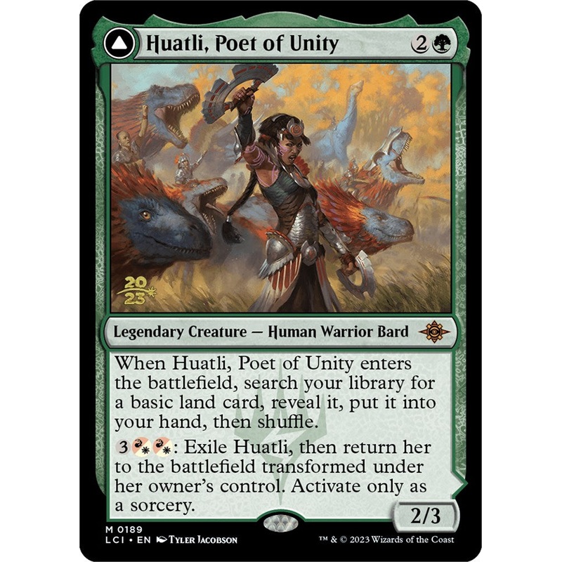 Huatli, Poet of Unity // Roar of the Fifth People [The Lost Caverns of Ixalan Prerelease Cards]