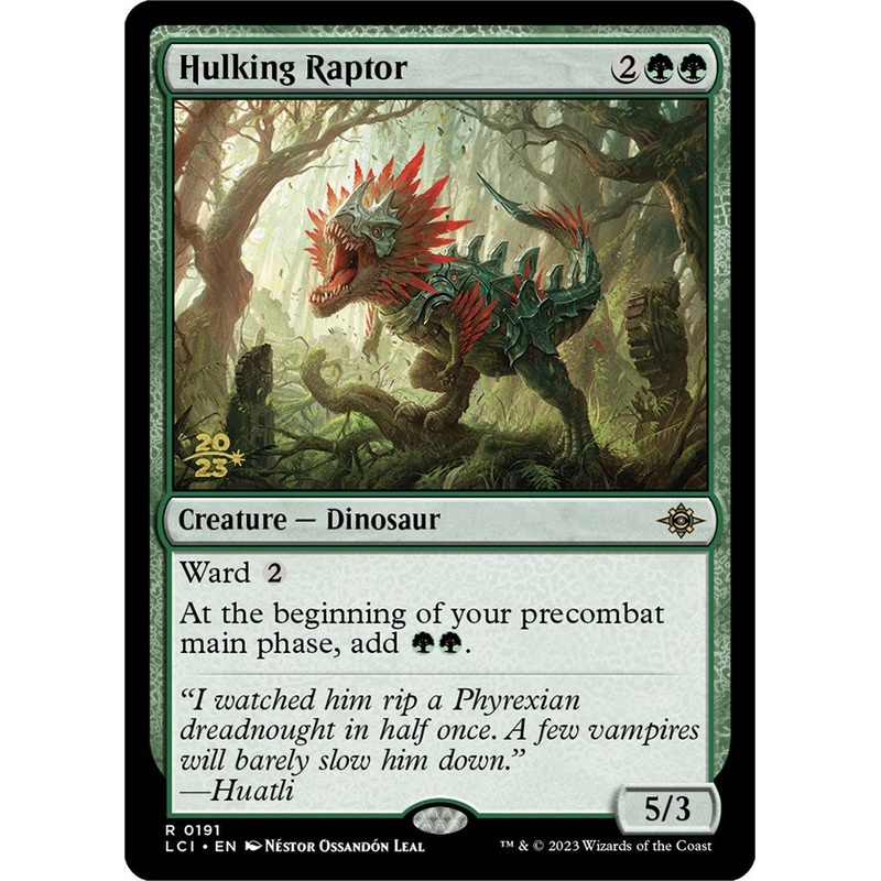 Hulking Raptor [The Lost Caverns of Ixalan Prerelease Cards]