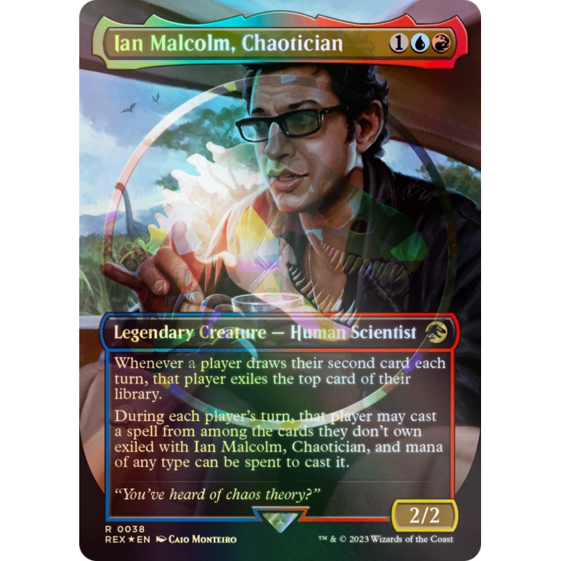 Ian Malcolm, Chaotician (Emblem) (Borderless) [Jurassic World Collection Tokens]