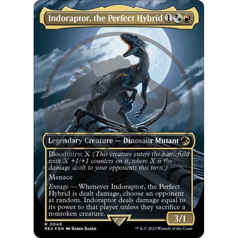 Indoraptor, the Perfect Hybrid (Emblem) (Borderless) [Jurassic World Collection Tokens]