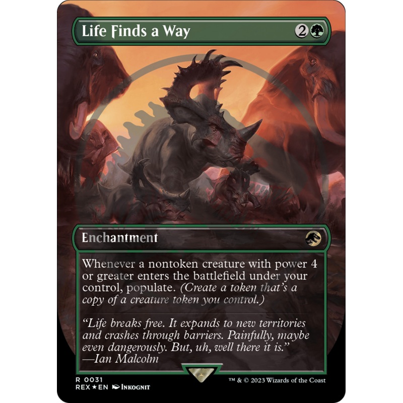 Life Finds a Way (Emblem) (Borderless) [Jurassic World Collection Tokens]