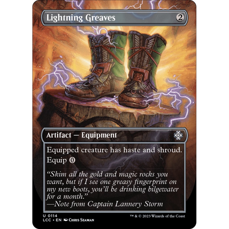 Lightning Greaves (Borderless) [The Lost Caverns of Ixalan Commander]