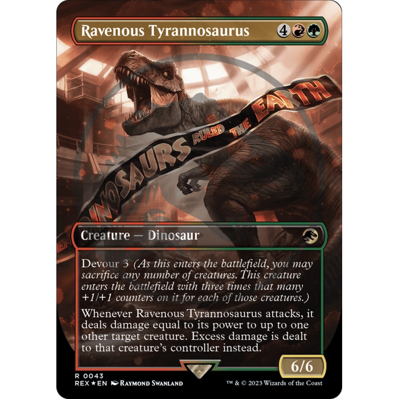 Ravenous Tyrannosaurus (Emblem) (Borderless) [Jurassic World Collection Tokens]