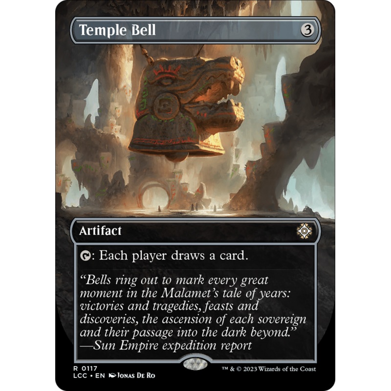 Temple Bell (Borderless) [The Lost Caverns of Ixalan Commander]