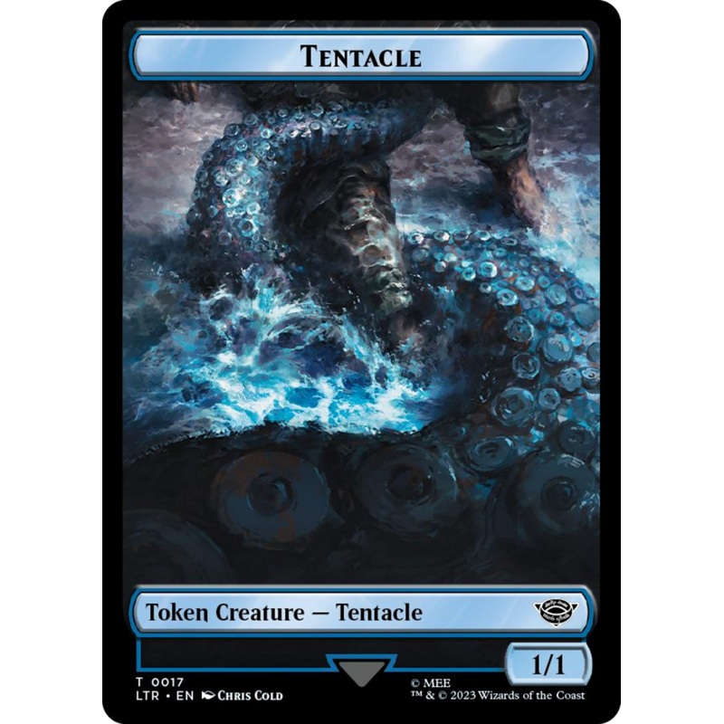 Tentacle // Food (0023) Double-Sided Token (Surge Foil) [The Lord of the Rings: Tales of Middle-Earth Tokens]