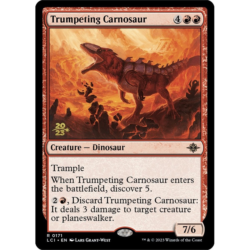 Trumpeting Carnosaur [The Lost Caverns of Ixalan Prerelease Cards]