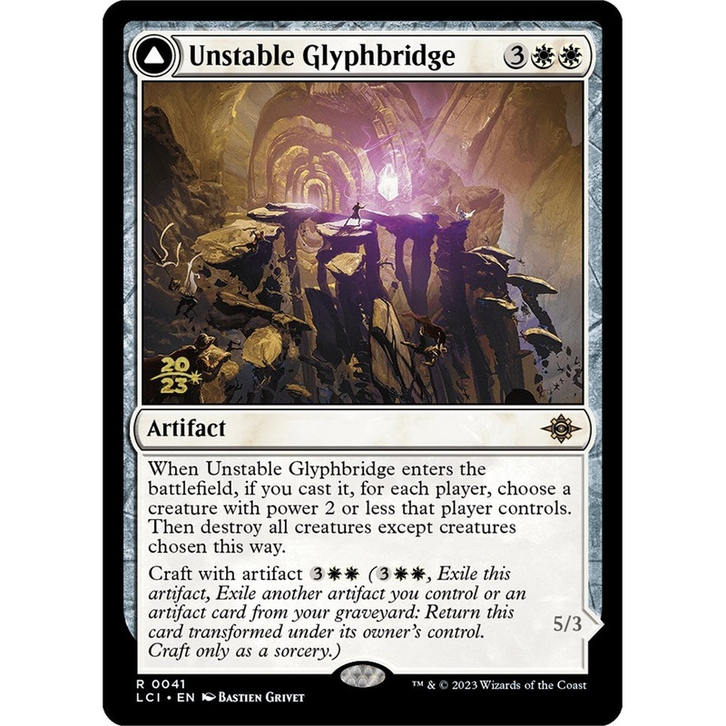 Unstable Glyphbridge // Sandswirl Wanderglyph [The Lost Caverns of Ixalan Prerelease Cards]