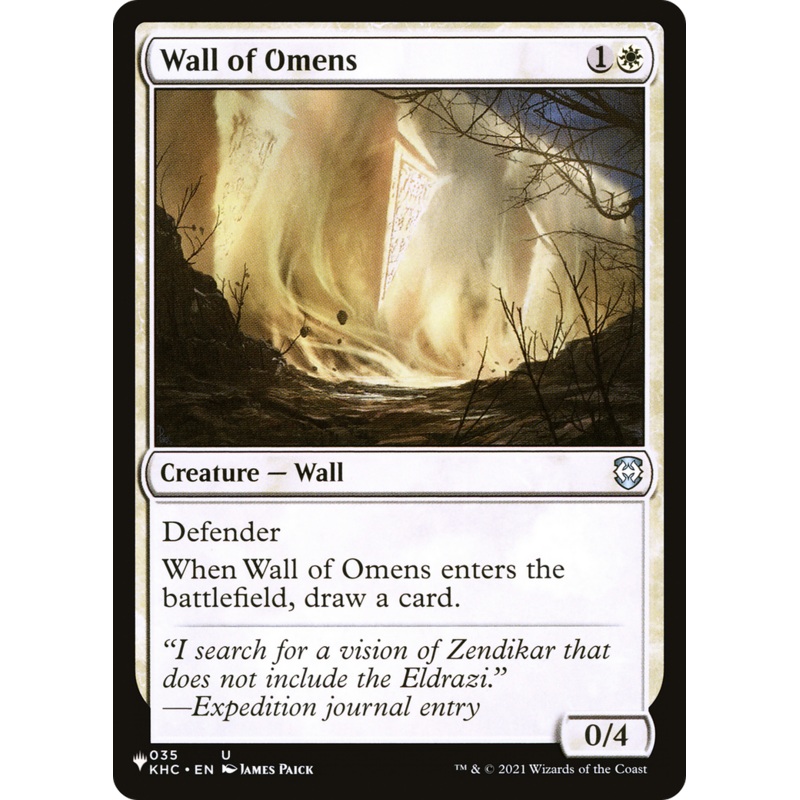 Wall of Omens (KHC) [The List]