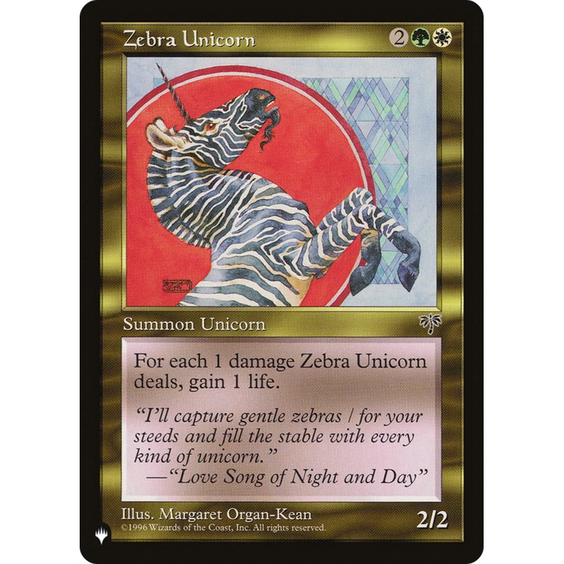 Zebra Unicorn [The List]