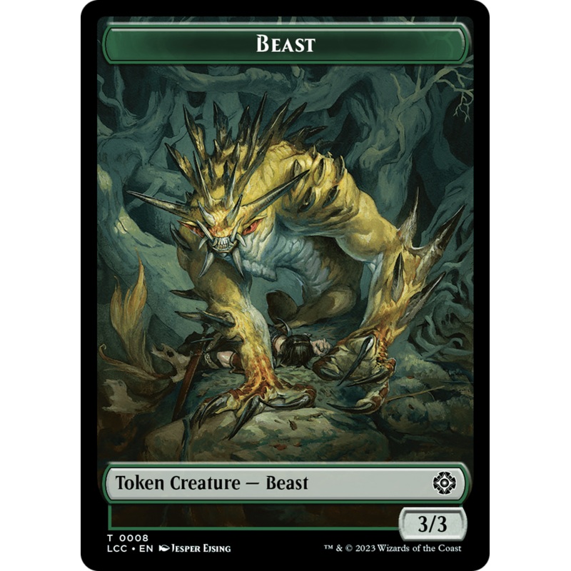 Beast // Merfolk (0003) Double-Sided Token [The Lost Caverns of Ixalan Commander Tokens]