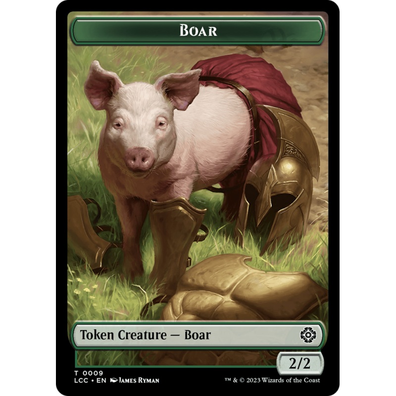 Boar // Merfolk (0003) Double-Sided Token [The Lost Caverns of Ixalan Commander Tokens]